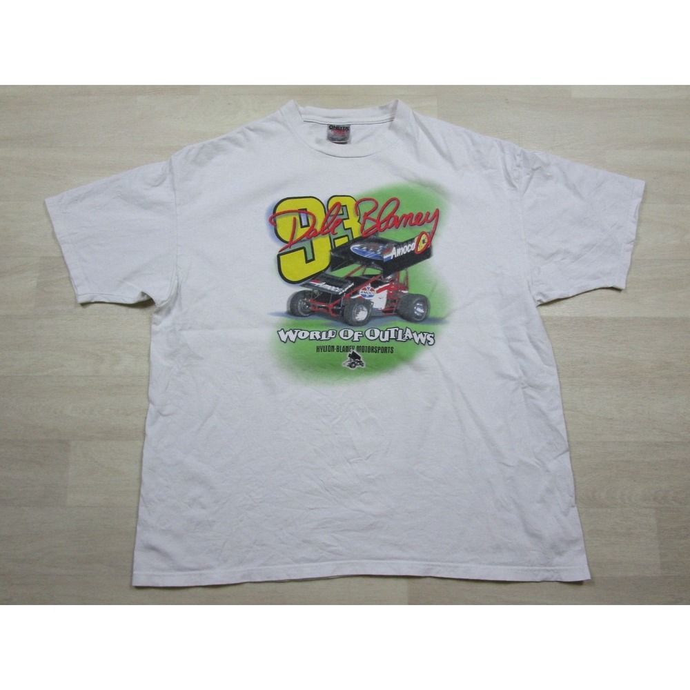 Vintage 90s Dale Blaney World of Outlaws T-Shirt (XXL) Racing Sprint Car #93